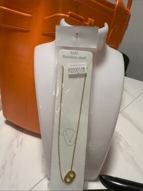 Gold Stainless Steel Pendant Necklace - Women Jewelry